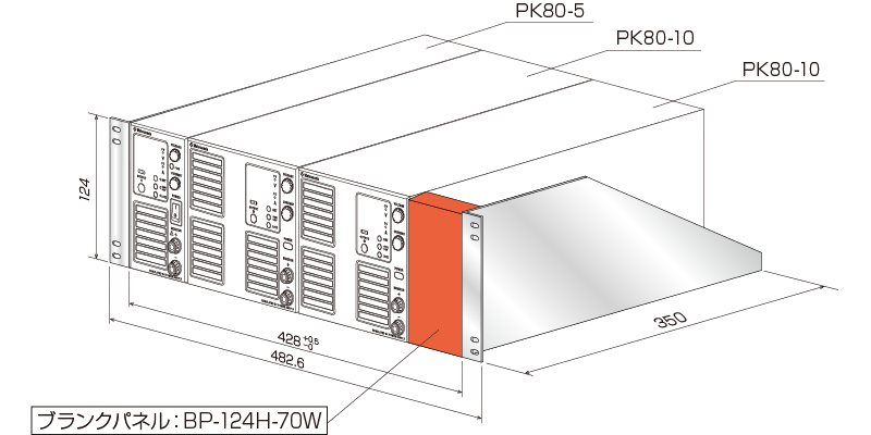 ブランクパネル：BP-124H-70W