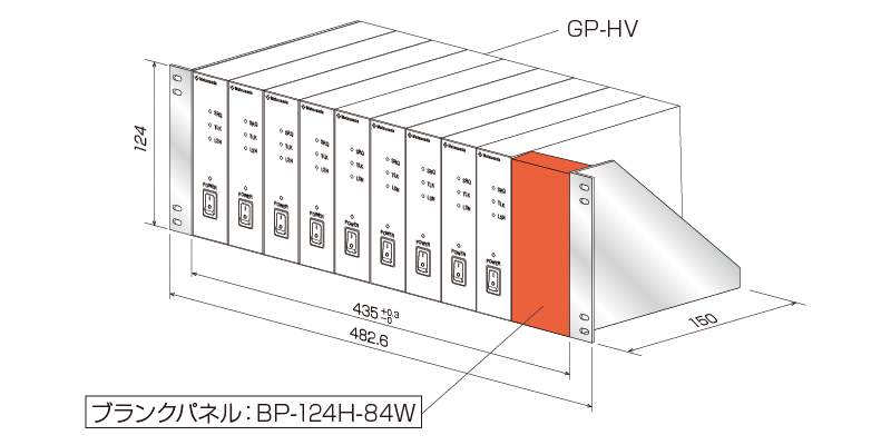 ブランクパネル：ブランクパネル：BP-124H-84W