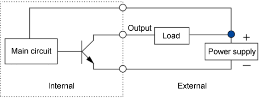 NPNオープンコレクタ出力の接続図｜松定プレシジョン